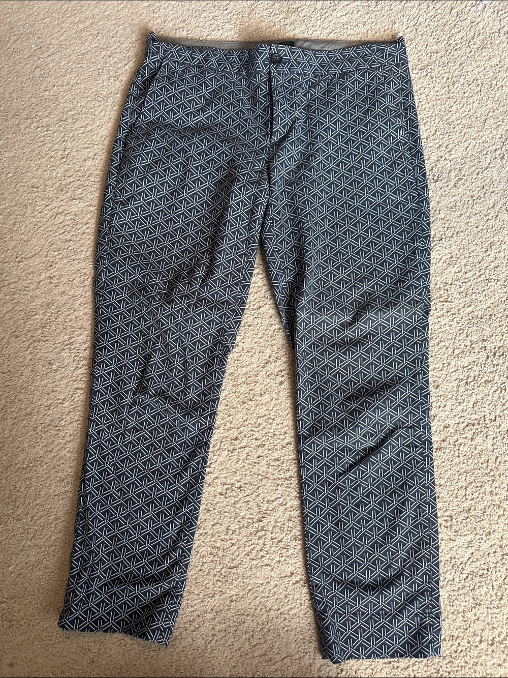 Banana Republic Patterned Navy Women's Chinos - Hampton Fit- Size 4